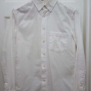 Uniqlo Men's White Casual Button Down Shirt